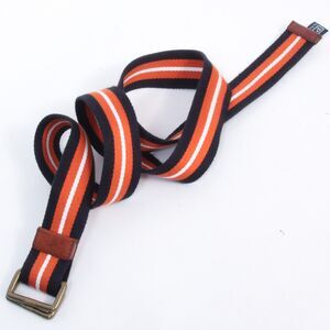 Polo Ralph Lauren VINTAGE Men's Orange & Blue Nylon D Ring Club Belt One-Size
